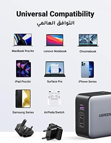 تجربتنا‌ مع شاحن⁣ UGREEN Nexode GaN 65W USB C للسفر ⁣الدولي ⁣- قابس ⁤شاحن⁤ سريع بثلاثة منافذ، مناسب لأجهزة MacBook، HP، Dell،​ Lenovo، iPhone، iPad،‌ Galaxy، Switch، Steam Deck، والمزيد